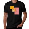 Color Block Line Faces Tshirt Breathable Mesh Panel Tshirt