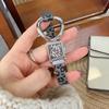 Кольцо Антикварное Квадратное Леопардовый Принт Сетчатый Ремешок Женские Часы Женские Нишевые Легкая Роскошь Темперамент Кварцевые