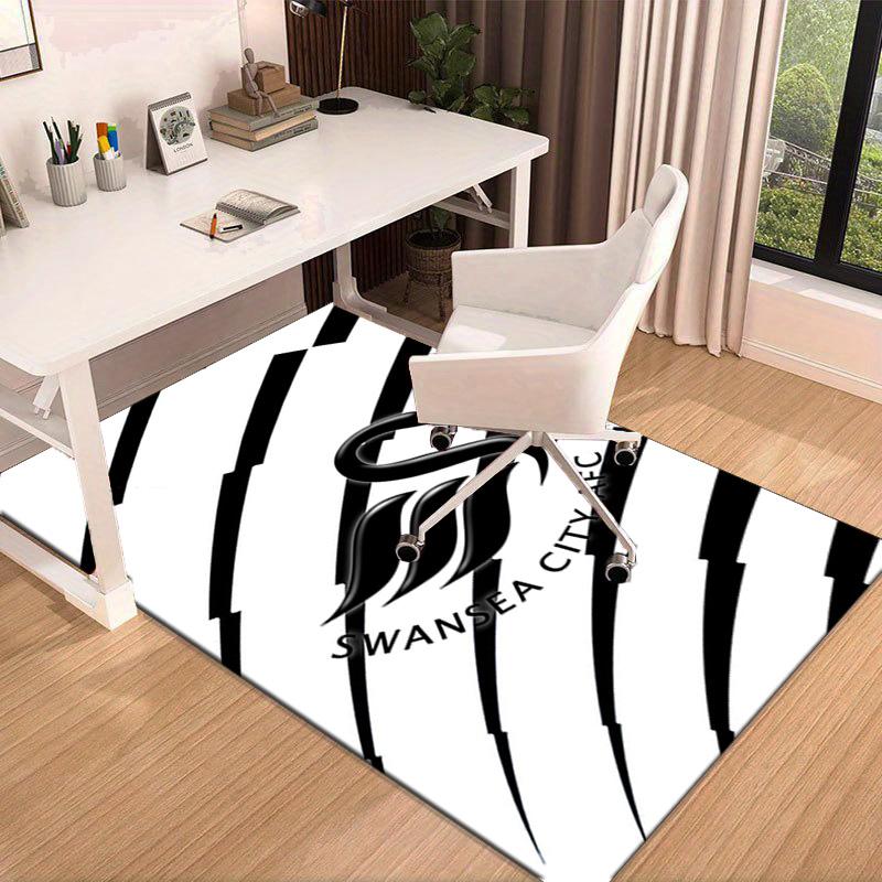 Swansea City Afc Crest Area Rug for Office, Chair Rug, Decorative Carpet Livingroom Mat, Large Size Fan gifts Christmas gifts