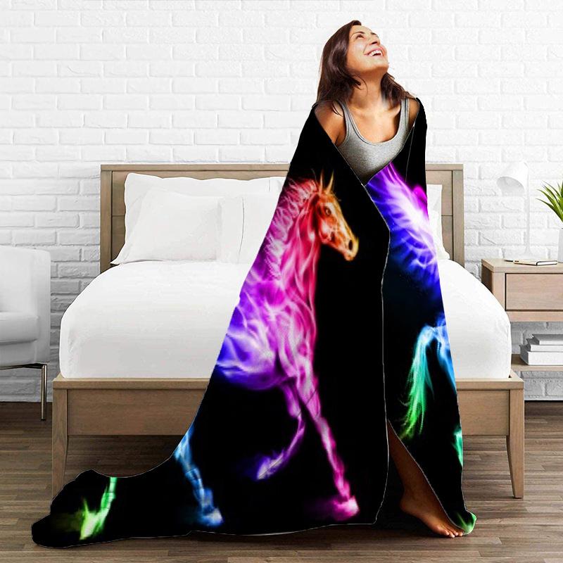 Одеяло из фланели с рисунком в виде маленького животного