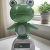 Solar-Powered Bobble Head Frog for Car Interiors