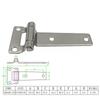 Петля для двери из литой нержавеющей стали 316/304, плоская петля, Т-образная петля с 4/6 отверстиями 76 мм, 102 мм, 152 мм, морские петли, лодочная фурнитура