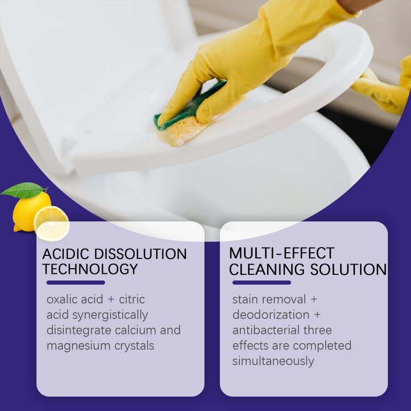 Toilet Bowl Cleaning Solution Removes Stains Hard Water Scale Gentle on Glaze Fast Acting Formula for Household