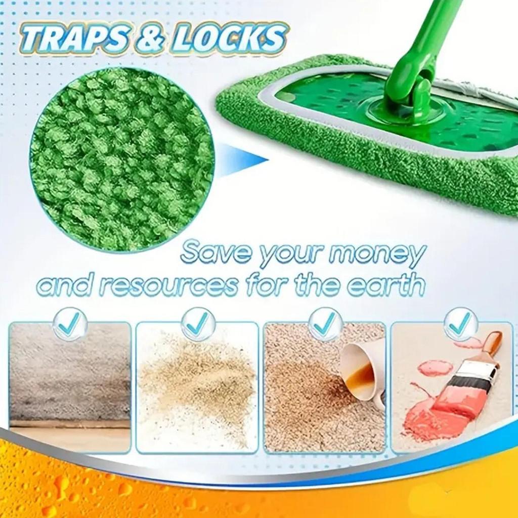 Microfiber Mop Cloth Wet Dry Reusable Mop Scouring Pads Flat Mops Cloths Cleaning Accessories Mop Pad Replacement Rag Towel