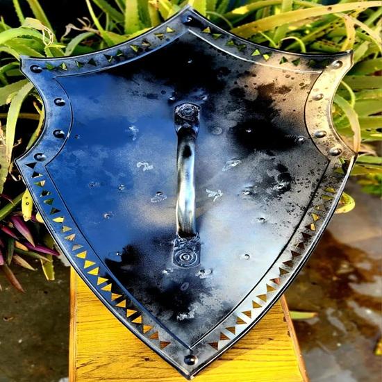 Рыцарь Викинг Щит Средневековый LARP Косплей, Нержавеющая Сталь 76.2 см Декоративный Предмет Дом Офис Рождество Новый Год Подарок на День Отца