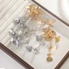 Temperament Big Flower Long Tassel Earrings Light Luxury Stud Earrings Women Earrings  Daily Wear