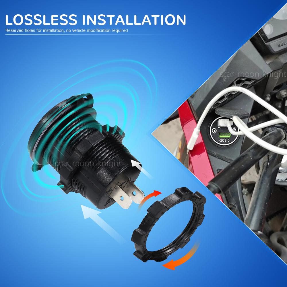 For Honda NX 400 NX400 2025 Accessories Motorcycle QC3.0 USB Type C PD Fast Charger Power Adapter Plug Socket