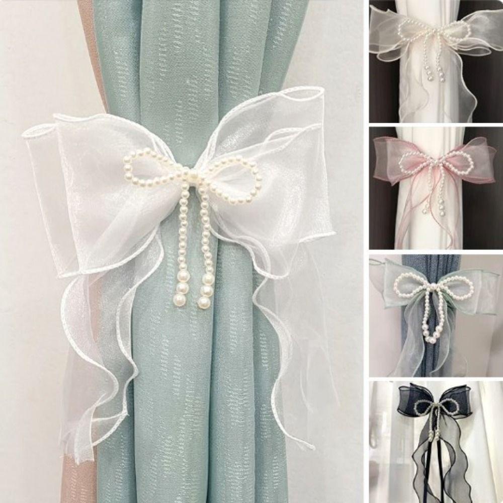 Princess Style Curtain Bow Tiebacks Easy to Use Curtains Binding Rope  Room