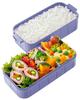 Skater Bento for Made in Sanrio Kuromi Flower Wreath Box, 2-Tier, 600ml, Antibacterial, Women, Japan, Design, YZW3AG-A