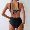2025 Sexy Vintage Swimsuit Women Printed High Waist Bikini Set V-neck Swimwear Female Padded Bathing Suit Swimming Beachwear