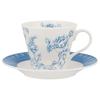 Laura Ashley Summer Rose Tea Set (8.5cm diameter coffee cups & 15cm diameter saucers) - Set of 5. Stylish rose-patterned tea set with antique floral