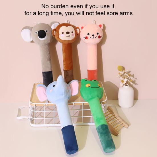 Massage Hammer Cartoon Animal Shape Manual Long Handle Soft Plush Hammer Stick Back Shoulder Neck Beat Massager Acupoint Muscle Knock Massage Hammer