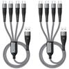 USB Type C QC3.0 Быстрая зарядка 4-в-1 Многопортовый USB C Разветвитель, Синхронизирующий кабель USB Type C с 4 разъемами USB C, для iPhone 15 Pro Max, Samsung Galaxy S24