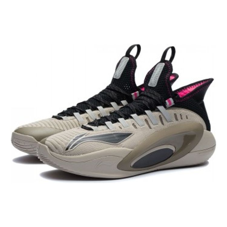 Li Ning Shadow Ткань Синтетическая кожа ТПУ Амортизация Нескользящая Износостойкая Поддержка Низкий Верх Баскетбольные Кроссовки Мужские Кроссовки Серый Черный ABAR127-4