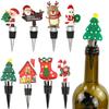 Merry Christmas Wine Sealer Xmas Tree Snowman Preservation Wine Cork  Home Bar Bottle Decor