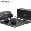 Kingseven High Quality Gothic Steampunk Sunglasses Polarized Men Women Brand Designer Vintage Round Metal Frame Sun Glasses