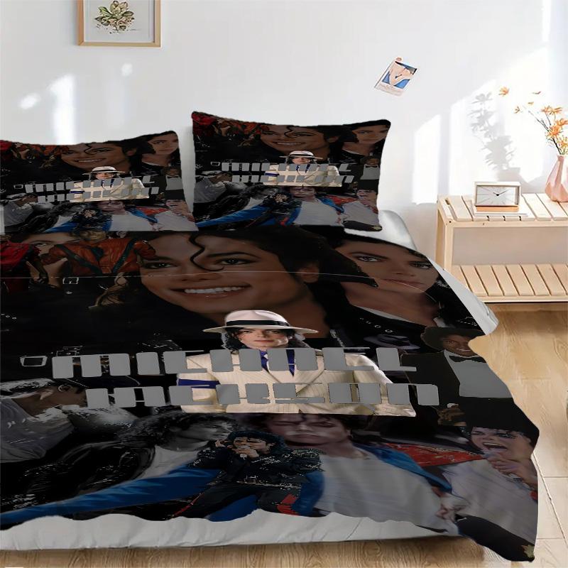 Michael Jackson'S Legacy Print 3Pcs Bedding Setduvet Cover With 2 Bedropillowcase Home Birthday Gift