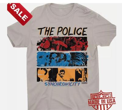 Новая футболка унисекс S-5XL с принтом The Police 1983 Synchronicity Tour - Подарок для фанатов