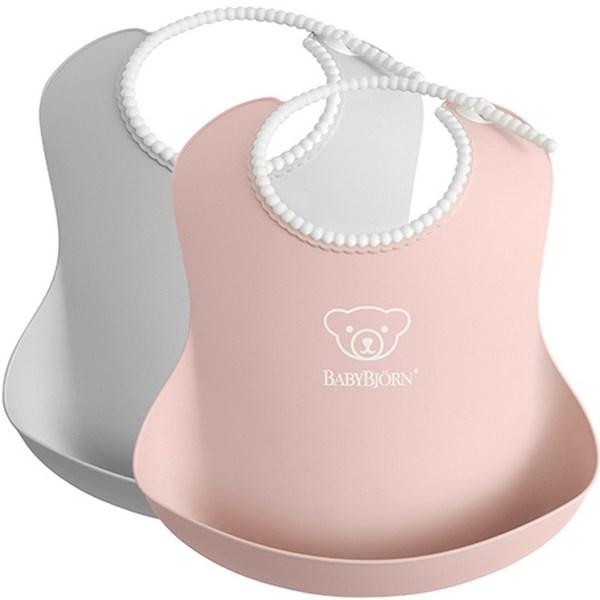 Babybjorn нагрудник-нагрудник, серый, пудрово-розовый, 2 шт., 1 шт.