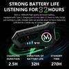 Мотоциклетный шлем гарнитура Bluetooth 5.3 мотоцикл водонепроницаемые наушники беспроводной гарнитура телефонный комплект музыкальный плеер динамик