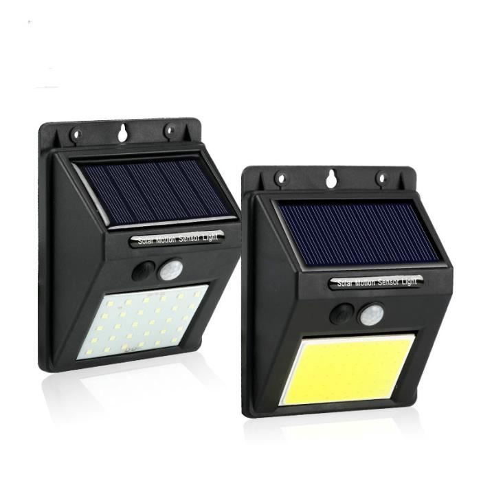 Lampe solaire LED - Induction - 30 LEDs - Détecteur de mouvement PIR - Imperméable - Jardin