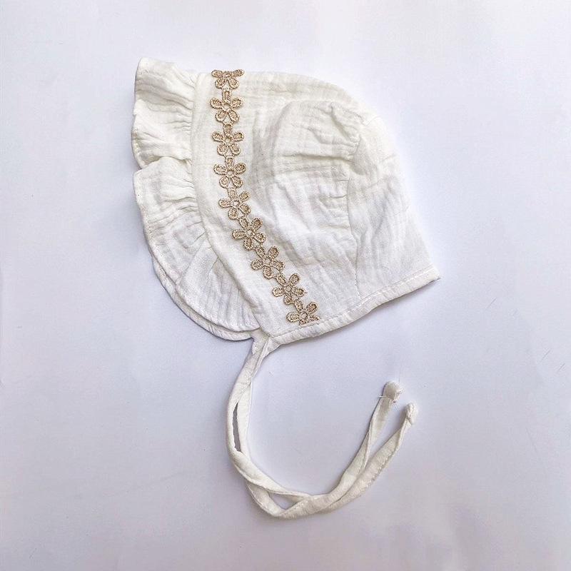 Корейская летняя детская кружевная шляпка с бабочкой - Милая принцесса для фото