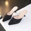 Internet Celebrities Pointed Toe Bag Head Slippers Women's Fashion Wear Versatile Thin Heel Cool Slippers Women's Wear 2025 Spring and Summer New