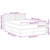 LED Box Spring Bed with Mattress and LED Pink 140 x 190 cm Velvet
