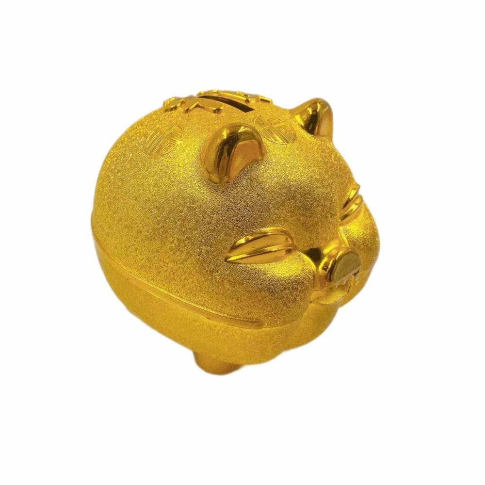 Gold Pig Pig Plastic Piggy Bank Plastic Coin Saving Box Practical Pig Money Jar  Student Gift