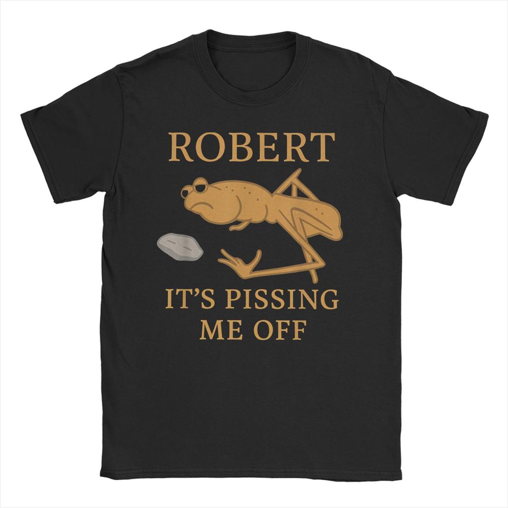 Футболки Robert Pissing Me Off для мужчин и женщин Маркус Червяк Потрясающие хлопковые футболки с круглым вырезом с коротким рукавом 6XL Одежда