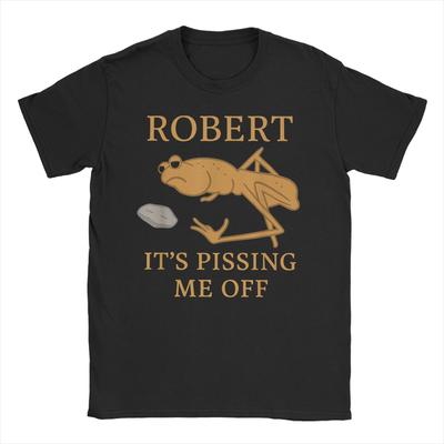 Футболки Robert Pissing Me Off для мужчин и женщин Маркус Червяк Потрясающие хлопковые футболки с круглым вырезом с коротким рукавом 6XL Одежда