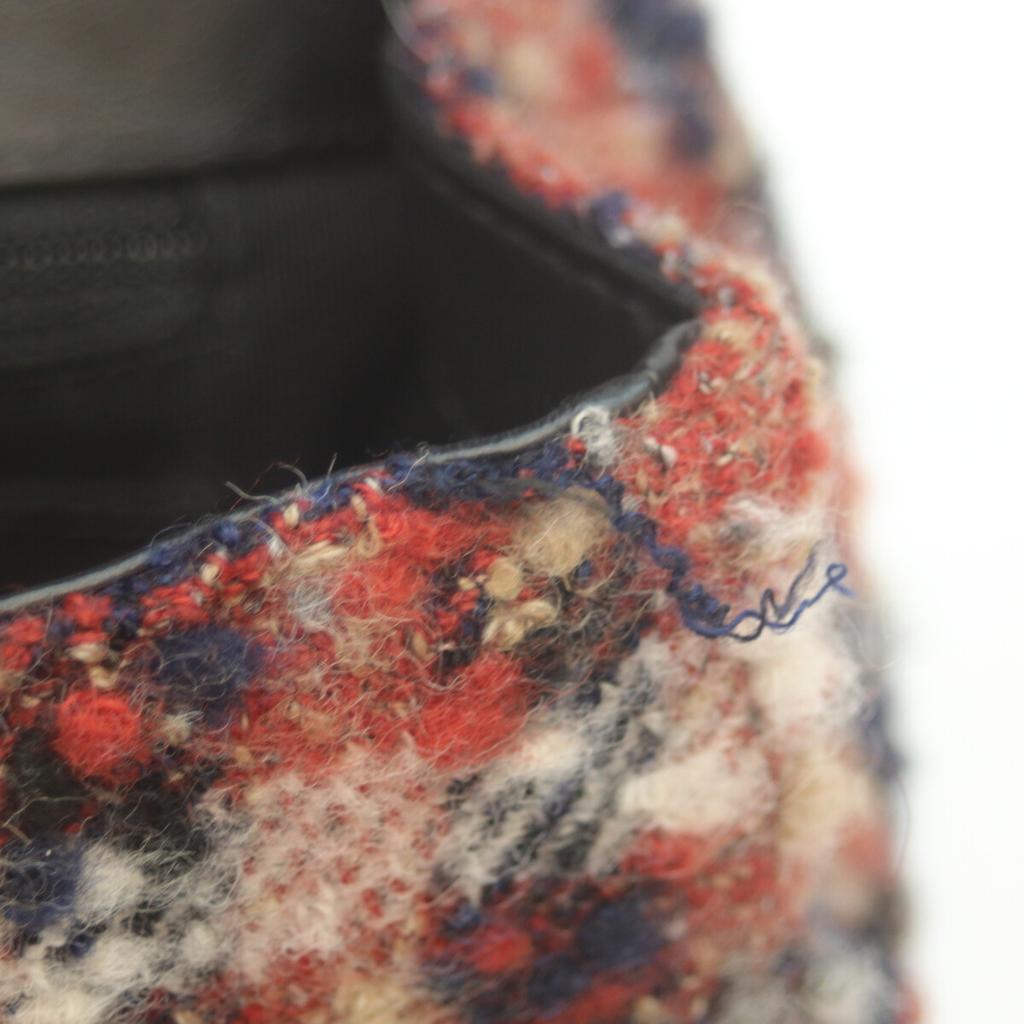 CHANEL 24th series A57214 Top handle Tweet single flap shoulder bag Shoulder bag Ivory/Red/NavyUsed