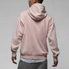 Air Jordan Solid Logo Patch Спортивный повседневный свободный пуловер с капюшоном Мужские топы Светло-розовый DR3088-610