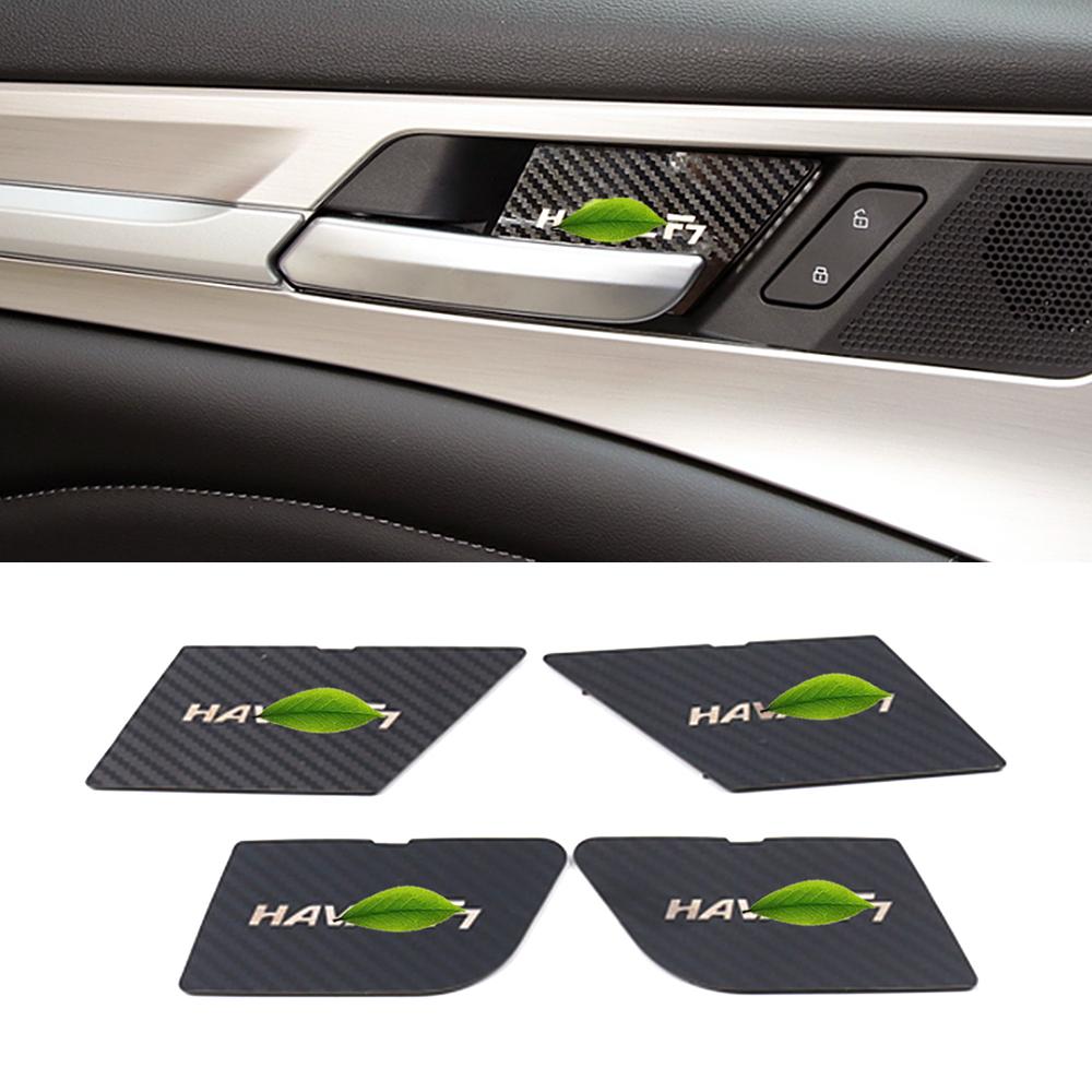 Для Haval F7 F7X 2018-2024 карбоновый цветной переключатель передач, кнопка стеклоподъемника, фара, розетка переменного тока, вентиляционное отверстие, ящик для хранения, наклейка на отделку