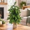 Artificial Christmas Tree for Indoor Holiday Home Decoration, Winter Plant Tree for Party Tabletop Display