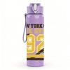 1PC New York City 92 Lettering 750ml Color Plastic Sports Water Bottle Leakproof Flip Straw Lid Suitable for Sports Office Home Use