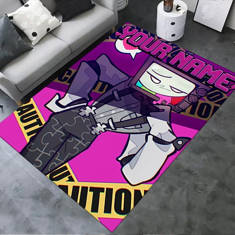 Custom Name Mr Puzzles Carpet Rug for Living Room Bedroom Home Sofa Decoration,Kids play Non-slip Floor Mat