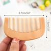 1Pc Natural Peach Wood Comb Close Teeth Anti-Static Head Massage Beard Hair Care