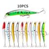10PCS Long Throwing Mino 10cm/8.3g Simulated Bait Sound Ball Fish Bait