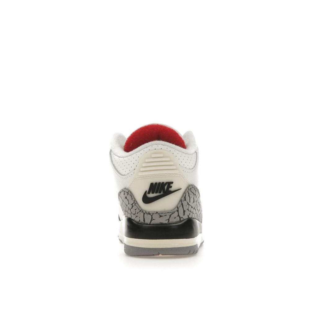 Детские кроссовки Air Jordan 3 Retro PS White Cement Reimagined Summit-White Fire-Red Black DM0966-100