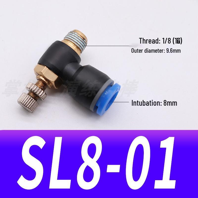 Pneumatic Connector SL8-02, Throttle Valve SL6-01, Speed Control Valve SL4-M5, Air Hose SL10-03, SL12-04