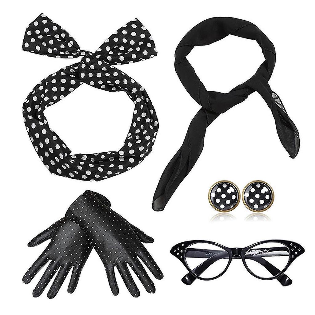 50s Rockabilly Accessories Womens Dresses Womens Accessories With Chiffon Scarf