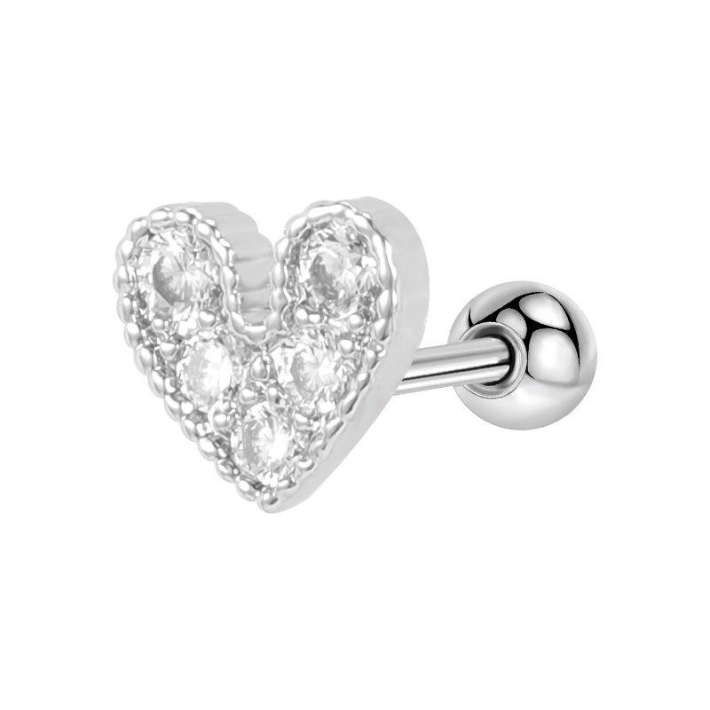 SA Jewelry Fashion Stud Earrings Moon Star Heart Flower Daisy Petal Screw Back 14K Gold Plated Stainless Steel Stud Women Gift