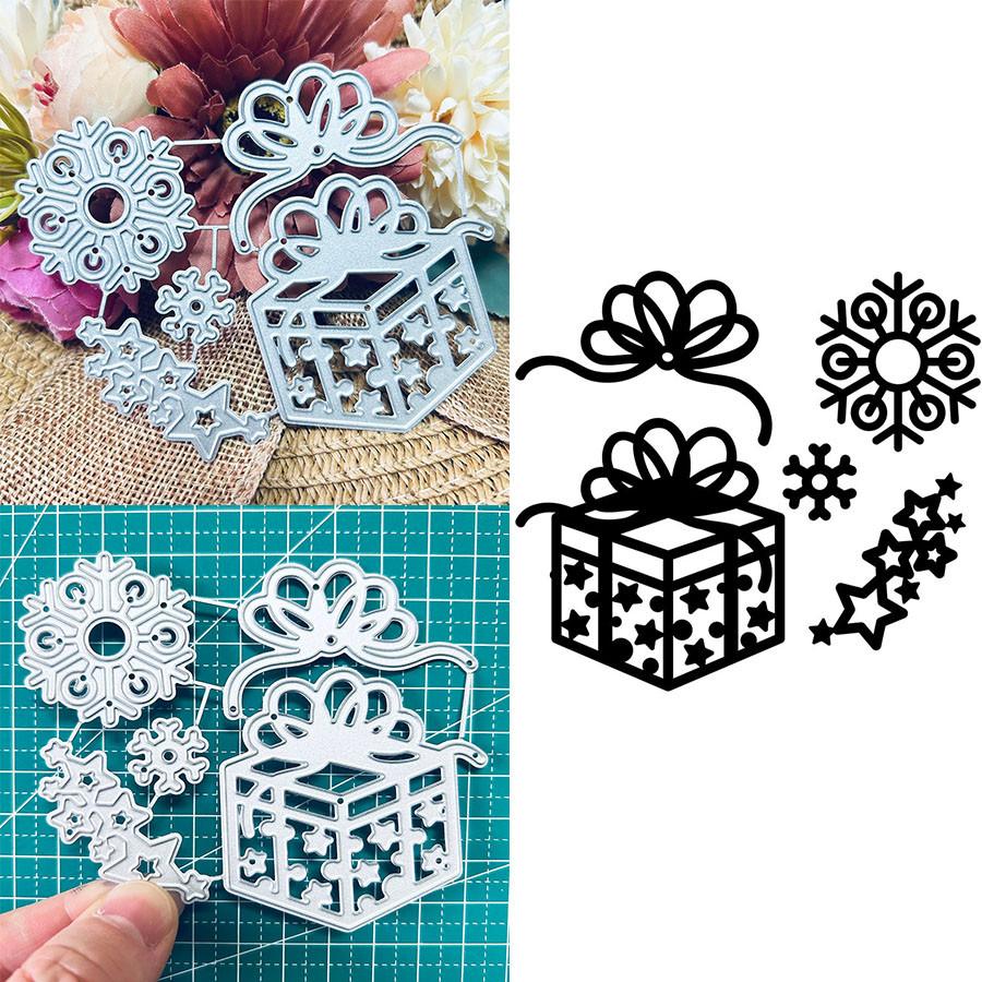 Birthday Gift Box Celebration Elements Metal Cutting Dies Embossing Stencils For DIY Photo Album Decor Greeting Paper Card Making Crafts