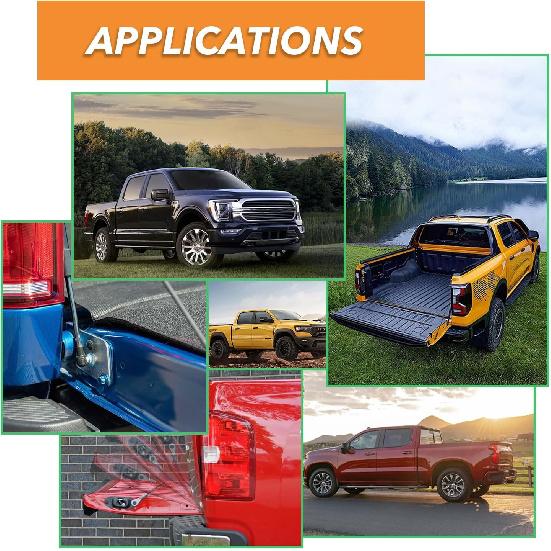 Комплект для помощи при открытии задней двери, совместимый с Ford F-150 (2015-2024 гг.), Амортизаторы заднего борта грузовика, совместимые с F150 2015 2016 2017 2018 2024