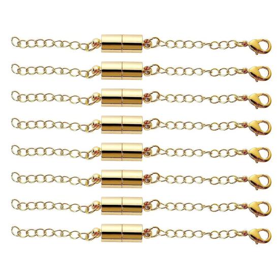 4/8 шт. браслет, удлиненные цепочки, зажим-лобстер, нержавеющая сталь, анти-разрыв, магнитное соединение, регулируемые магнитные удлинители для ожерелья своими руками