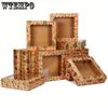 12pcs Christmas Cookie Boxes with Window Kraft Paper Bakery Containers with Lids Xmas Desserts Party Favors Jewelry Making Display Packaging Supplies