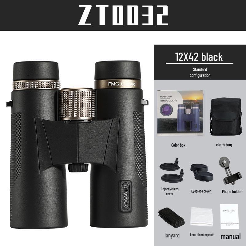 ED12X42 High Magnification HD Binoculars - Low Light Night Vision, Nitrogen-Filled, Waterproof, Portable for Travel