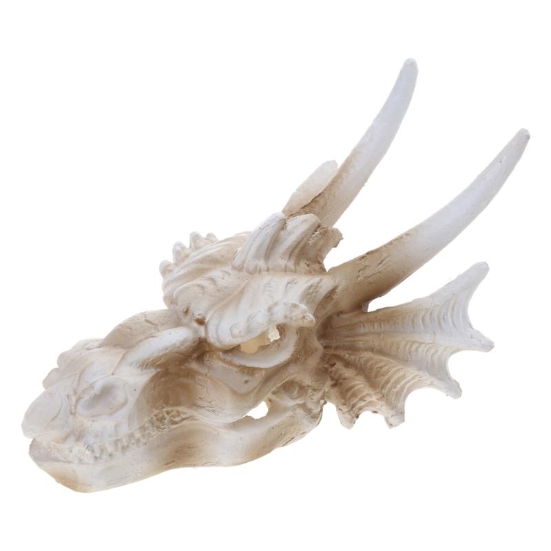 Украшения для аквариумов Череп динозавра Аквариумный ландшафт Пещера Укрытие Дом для водных рыб Креветок Безопасное ландшафтное оформление