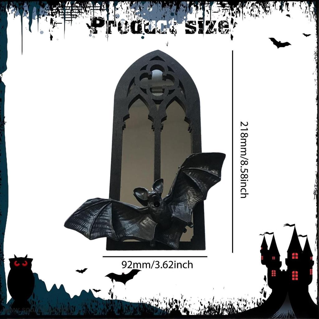 Gothic Arch Mirror Wall Accent Hanging Creepy Decor Vintage for Farmhouse Home Tabletop